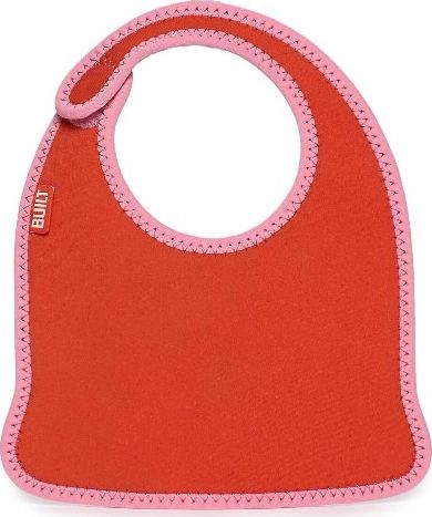 Set pelena Built Bib Mess Mate, neopren, 2 copë, rozë me vija