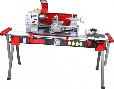 Torno metalpunuese Bernardo ED400FD, 230V, shpejtësi e rregullueshme, gri