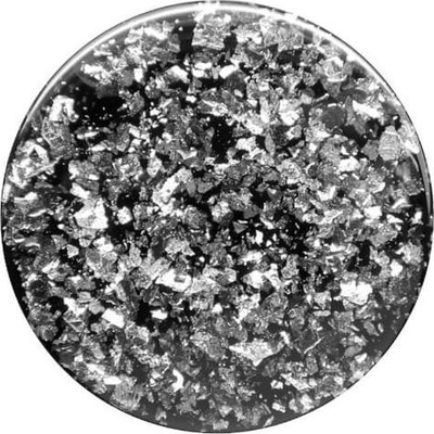 Mbajtëse gishti për celular PopSockets Pop Foil Confetti Gen. 2, e argjendtë/zezë