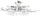 Llambë tavani Globo Flash 68541-5, 5xE14, metal, krom argjendtë
