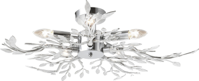 Llambë tavani Globo Flash 68541-5, 5xE14, metal, krom argjendtë