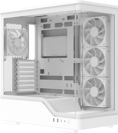 Kabinet kompjutri Aerocool P500A Mid Tower, ATX, xham i kalit, i bardhë