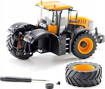 Maket traktor Wiking JCB Fastrac 8330, shkalla 1:32, model për koleksion, portokalli me të zezë