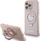 Maskë telefoni Hello Kitty RingStand Glitter LogoCase për iPhone 15 Pro Max, mbrojtëse, rozë