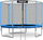 Trampolinë me rrjetë mbrojtëse Neo-Sport, 252 cm, 180 cm, blu