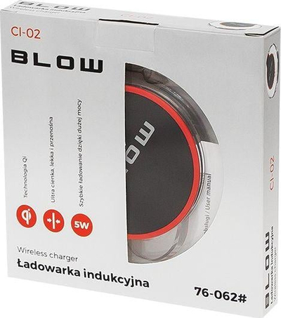 Безжичен полнач BLOW WCH-02, компактен, црн