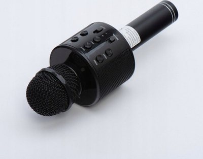 Mikrofon karaoke OEM CR58, Bluetooth, me bokës, i zi