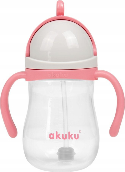 Shishe me pipëz Akuku, 280ml, me peshë, rozë