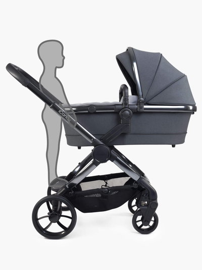 Karrocë bebe iCandy Peach 7 Truffle, 2 në 1, komplet aksesorësh, gri