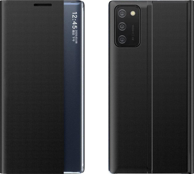 Këllëf Sleep Case për Samsung Galaxy A03s, me kapak, me funksion qëndrim, i zi