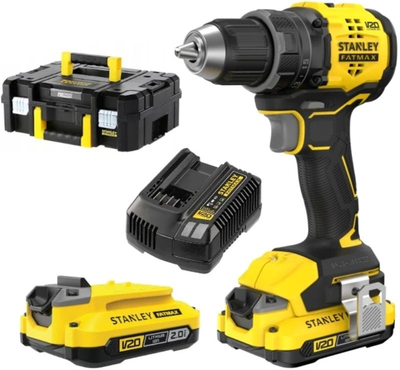 Makineri pa kabllo për vidhosje dhe shpim Stanley Fatmax SFMCD714D2T QW, 18V, 50Nm, e verdhë
