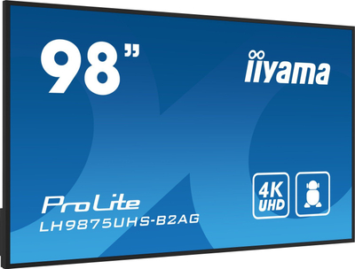 Ekran signage Iiyama LH9875UHS-B2AG, 98\", 4K UHD, 500 cd/m², Wi-Fi, Android 11, i zi
