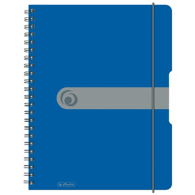 Fletore me spirale Herlitz 11293065, A4, 80 fletë, blu