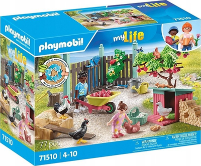 Set lojërash Playmobil My Life 71510 Small Chicken Farm, kopsht me pula, për fëmijë 4+