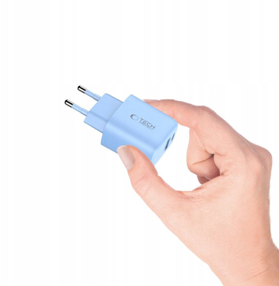 Karikues muror Tech-Protect NCA30, 30W PD QC3.0, 2x USB, blu