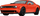 Puzzle 3D Ravensburger 11284 Dodge Challenger R/T, 108 copa, model makine, portokalli