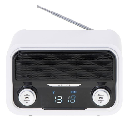 Radio portative Adler AD 1185, Bluetooth, USB SD, e zezë
