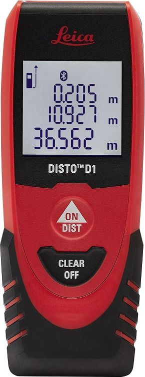 Matës largësie me lazer Leica Disto D1, 40 m, Bluetooth, i kuq e zi