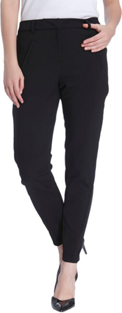 Pantallona Vero Moda VMVICTORIA Slim Fit, të zi