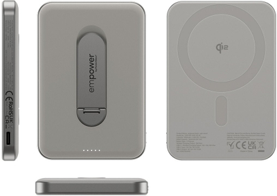Power bank PanzerGlass Rotation Bank for Empowerment, 5000mAh, 20W MagSafe Qi2, argjendtë