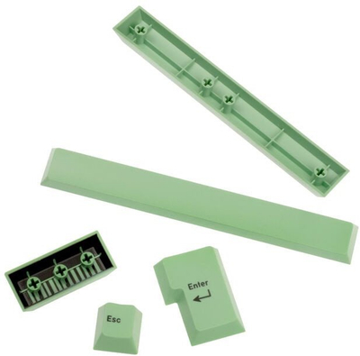 Set keycaps GMK Additional Kit, ABS double shot, për ISO dhe ANSI, jeshile pastel