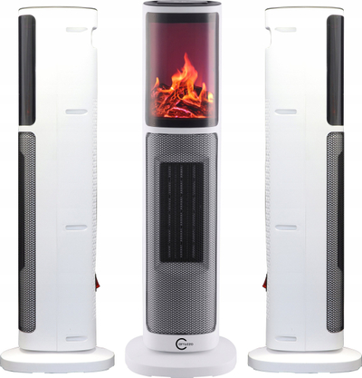 Ngrohës kolonë me ventilator Carruzzo PTC-2075L, 2000W, me pult, i bardhë