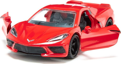 Maket makine Siku Chevrolet Corvette Stingray, shkallë 1:50, die cast, i kuq