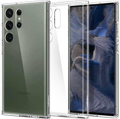 Mbrojtëse Spigen Ultra Hybrid për Samsung Galaxy S23 Ultra, transparente