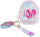 Varëse çelësash Glamour Love, mini çantë holografike, transparente, rozë