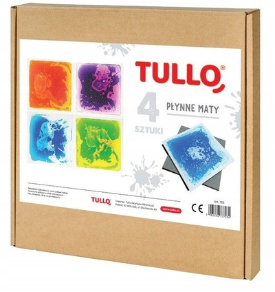 Pllaka sensoriale Tullo Sensory Path, set 4 copë, 30x30 cm, shumëngjyrëshe