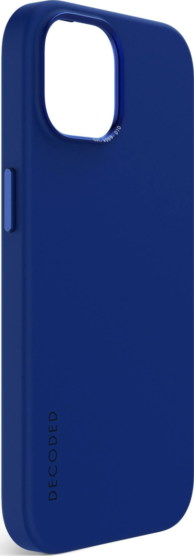 Mbrojtëse telefoni Decoded Silicone Backcover, për iPhone 15 Plus, MagSafe, blu Galactic