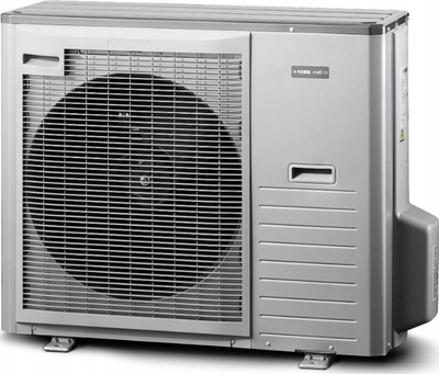 Pompë nxehtësie ajër ujë NIBE AMS 10-8, inverter, për sistem SPLIT, ngjyrë argjendi