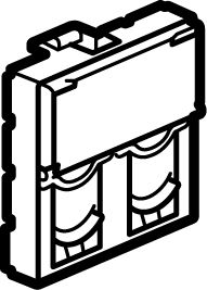 Adapter Keystone Legrand 078610, për 2 porta, me mbajtës etikete, i bardhë