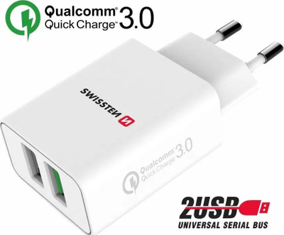Karikues udhëtimi Swissten Travel, 2x USB QC 3.0, 23W, i zi
