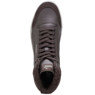 Патики Puma Shuffle Mid Fur Flat M 387609 03, за мажи, со крзно, бели