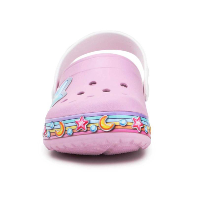 Sandalet Crocs FL Star Band Clog Jr 207075-6GD, nga materiali Croslite, për kalamaj, rozë