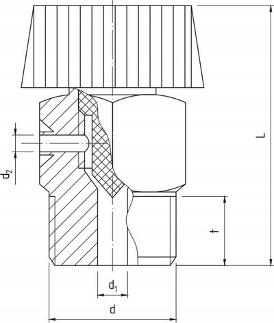 Valvul ajrimi Perfexim A417/4206, manuale, 1/2", me dorëzë plastike