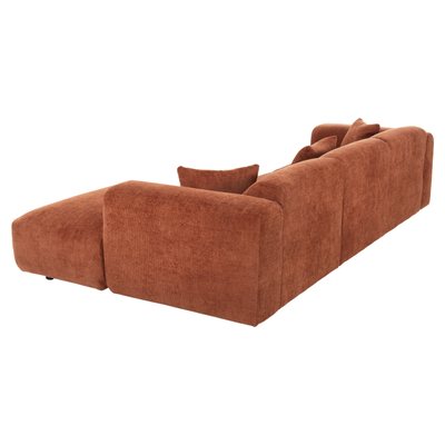 Divan-Shtrat këndor Bricken djathtas 110–282×98–160×72 Hcm (HM3275.03R), kuqe