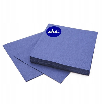Salveta Aha, 3 shtresa, 33x33cm, 20 copë, blu navy