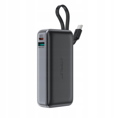 Powerbank Acefast M7, 10000mAh, PD 30W me kabllo USB C, i zi