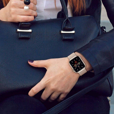 Rrip ore TECH-PROTECT MilaneseBand për Apple Watch 38 40 41 mm, çelik inoks, Starlight