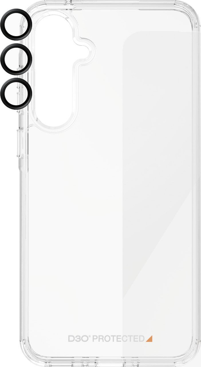 Set mbrojtës PanzerGlass 3 in 1 për Samsung Galaxy A34 5G, xham Ultra Wide Fit, maskë dhe mbrojtës kamere, transparent