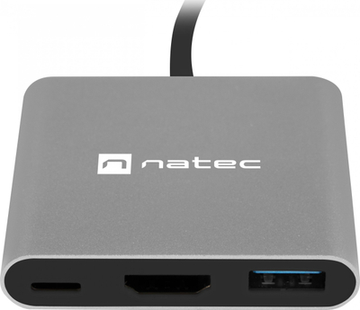 Адаптер USB C Natec Fowler Mini NMP 1607, HDMI 4K, USB 3.0, црн