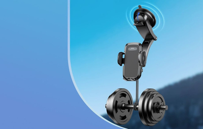 Mbajtëse telefoni për makinë Remax RM-C59, univerzale 4.7"-6.8", rrotullim 360°, e zezë