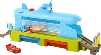 Set lojërash Mattel Disney Cars Whale Super Car Wash Color Change HGV70, me ujë, shumëngjyrësh