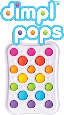 Lodër shqisore Fat Brain Toys Dimpl Pops, silikon, për kalamoj 3-5 vjeç, shumëngjyrëshe