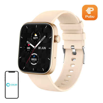 Smartwatch Colmi P71, ekran 1.9", IP68, gold rozë