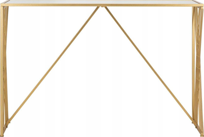 Konsolë Mauro Ferretti Easy, 120x40x80 cm, skelet hekuri, ngjyrë ari