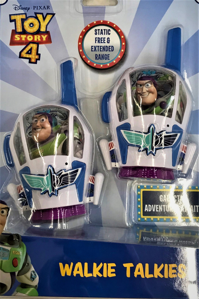 Walkie talkie Disney Pixar Toy Story 4, set 2 copë, me Buzz Lightyear, shumëngjyrëshe