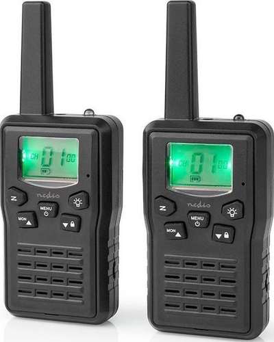 Walkie talkie Nedis WLTK1010BK, 10 km, 8 kanale, i zi